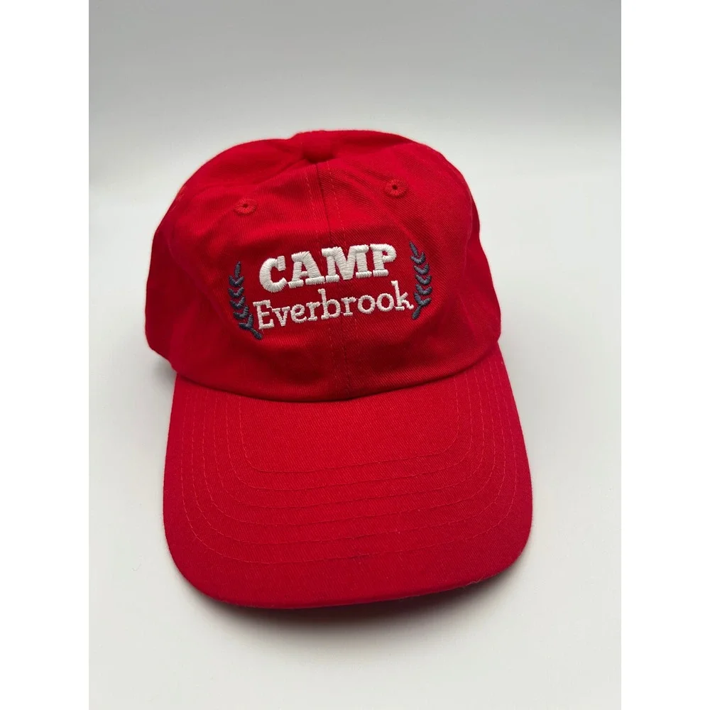 Everbrook Academy Camp Everbrook Red Embroidered Baseball Cap Hat  Adjustable